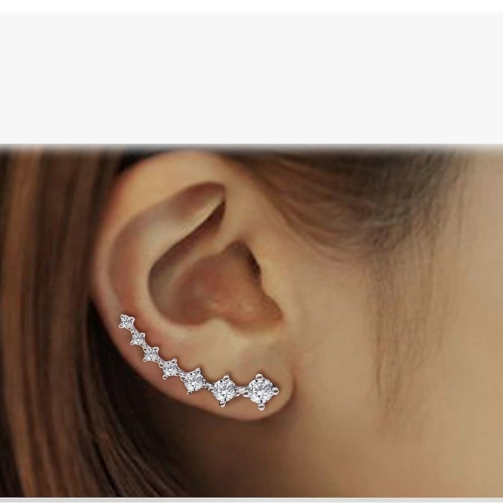 Silver Earring Cuff - Picture 5 of 5